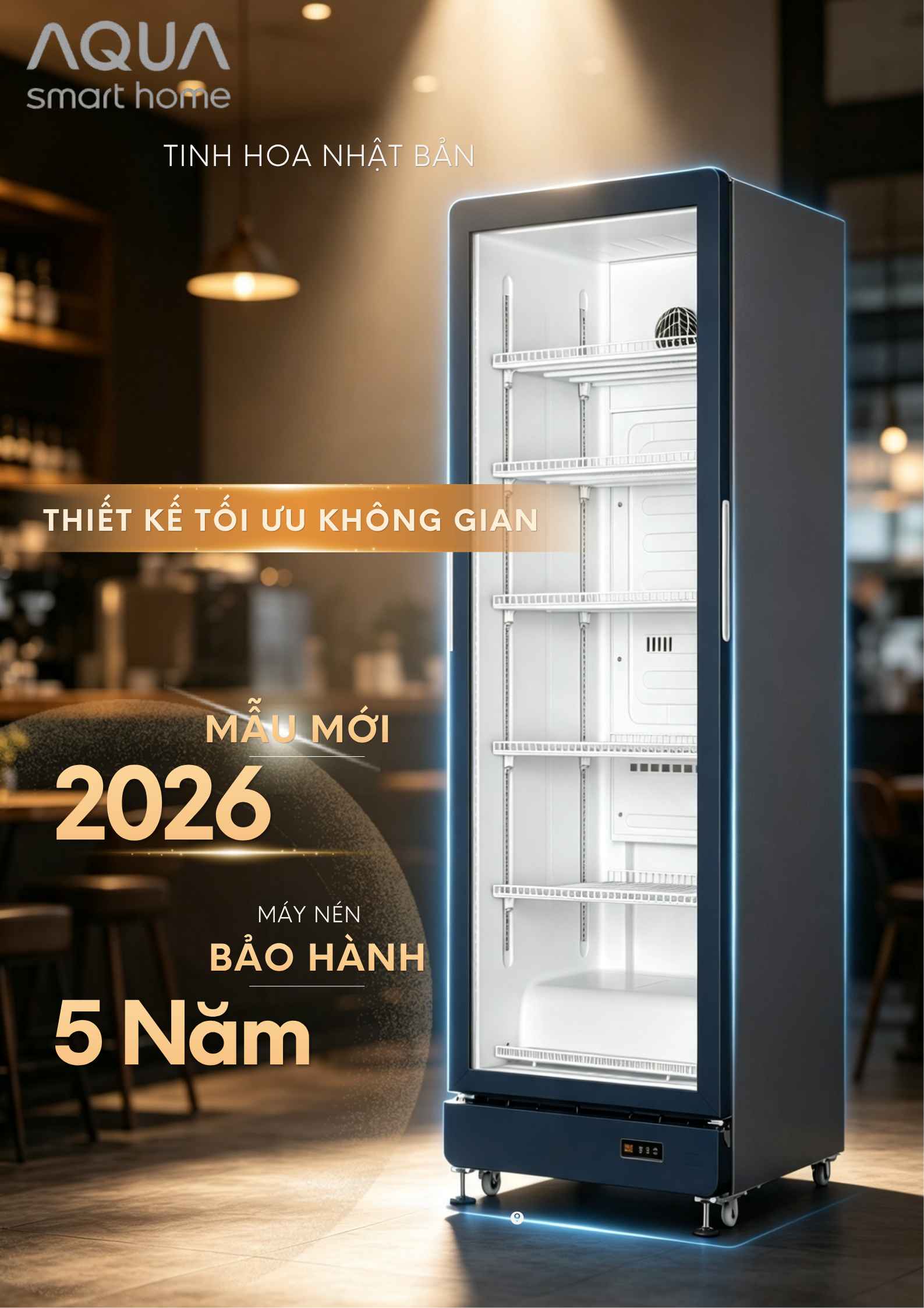 tủ mát mẫu mới aqua 2026 thiết kế mới, màu sắc mới