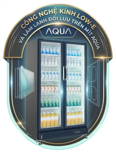 Công Nghệ Kính Low-E Và Làm Lạnh Đối Lưu Trên Tủ Mát AQUA: Tươi Ngon Hoàn Hảo, Trưng Bày Đỉnh Cao