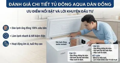 Đánh Giá Chi Tiết Tủ Đông AQUA Dàn Đồng: Ưu Điểm Và Có Nên Đầu Tư?