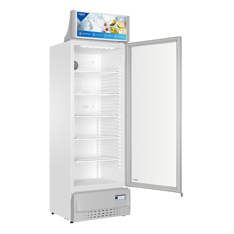 Tủ mát AQUA AQS-AF400S có hộp đèn trang trí